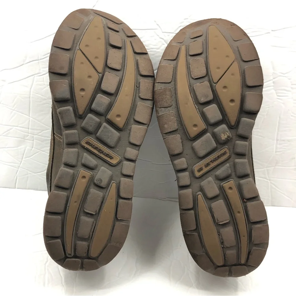 Skechers Boat Shoes Tevin Mens Size 9.5 Leather Brown 63822